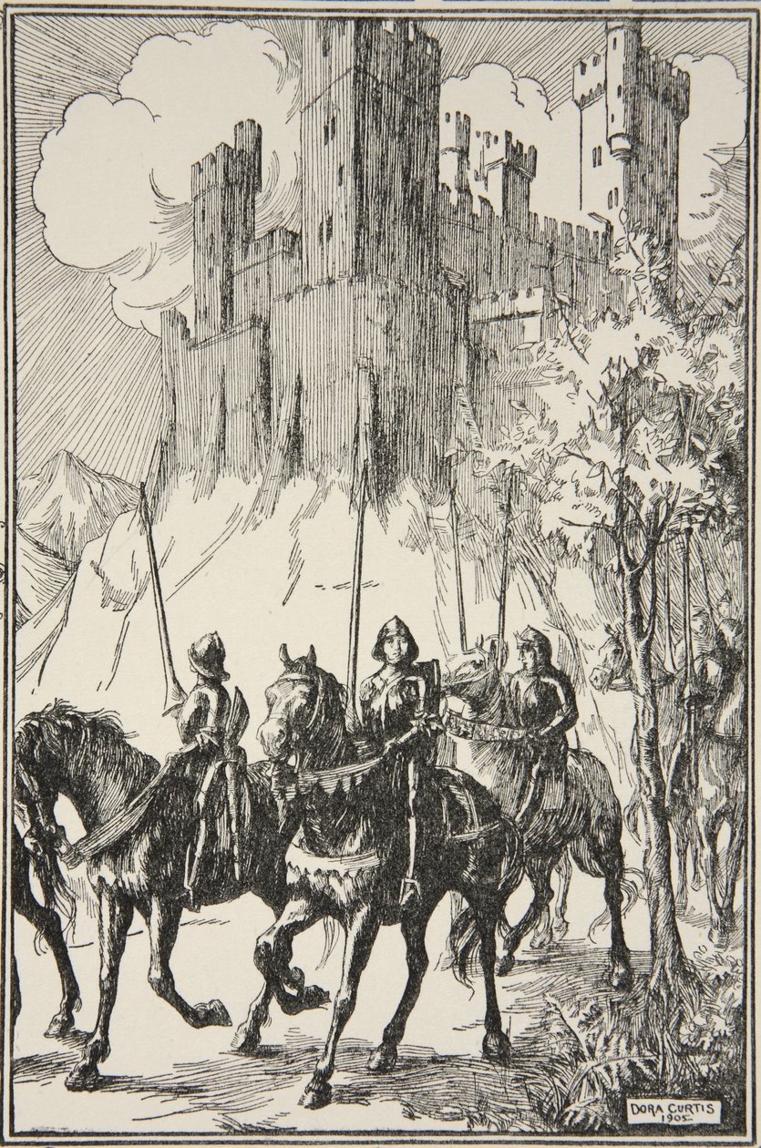 Sir Galahad at the Abbey, illustration fra 