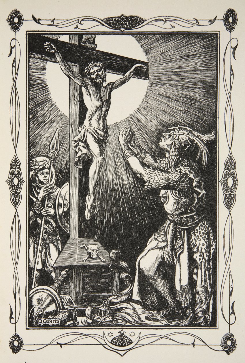 Omdannelsen af Sir Palamides, illustration fra 