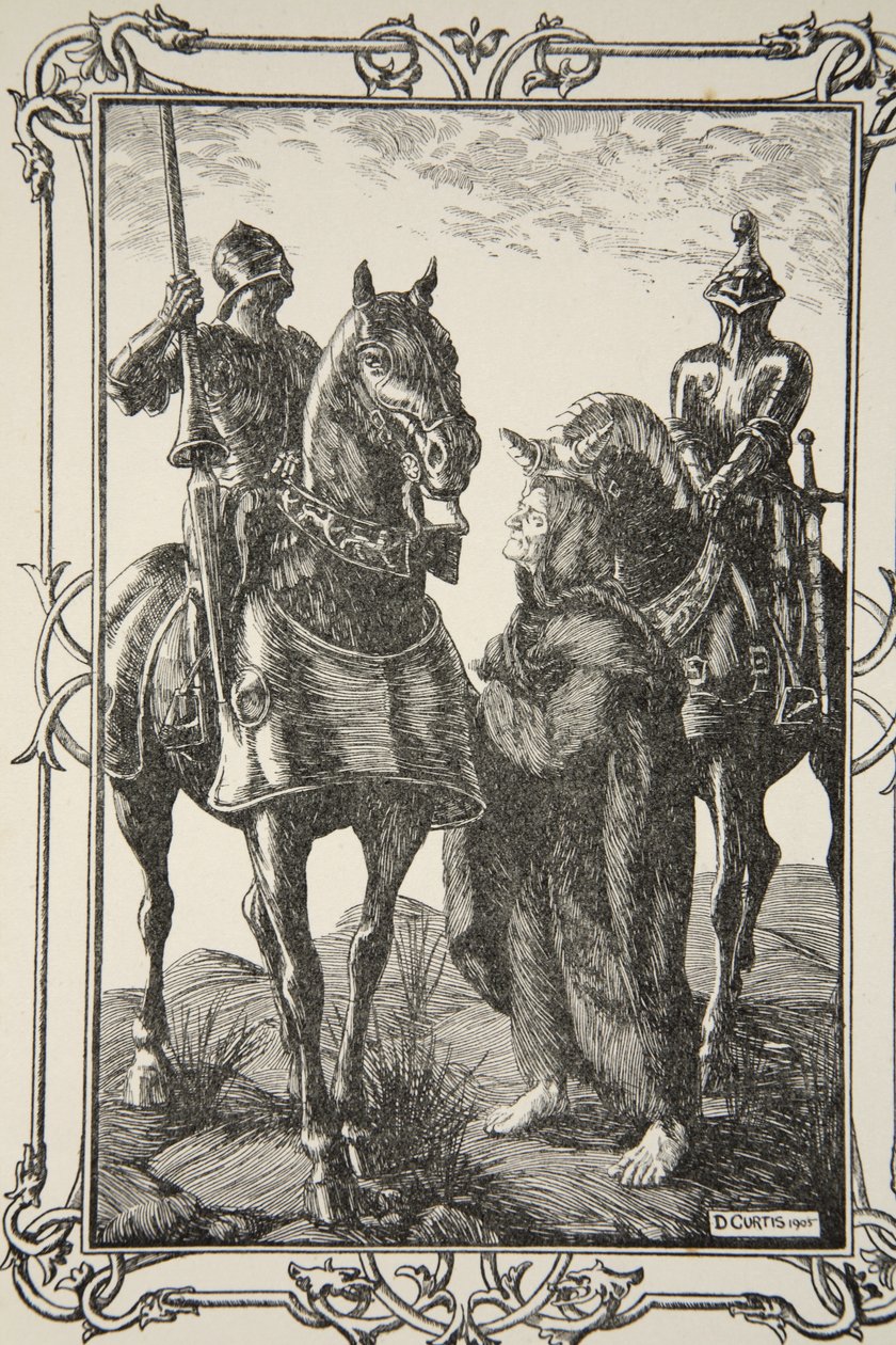 De mødtes med en gammel mand, illustration fra 