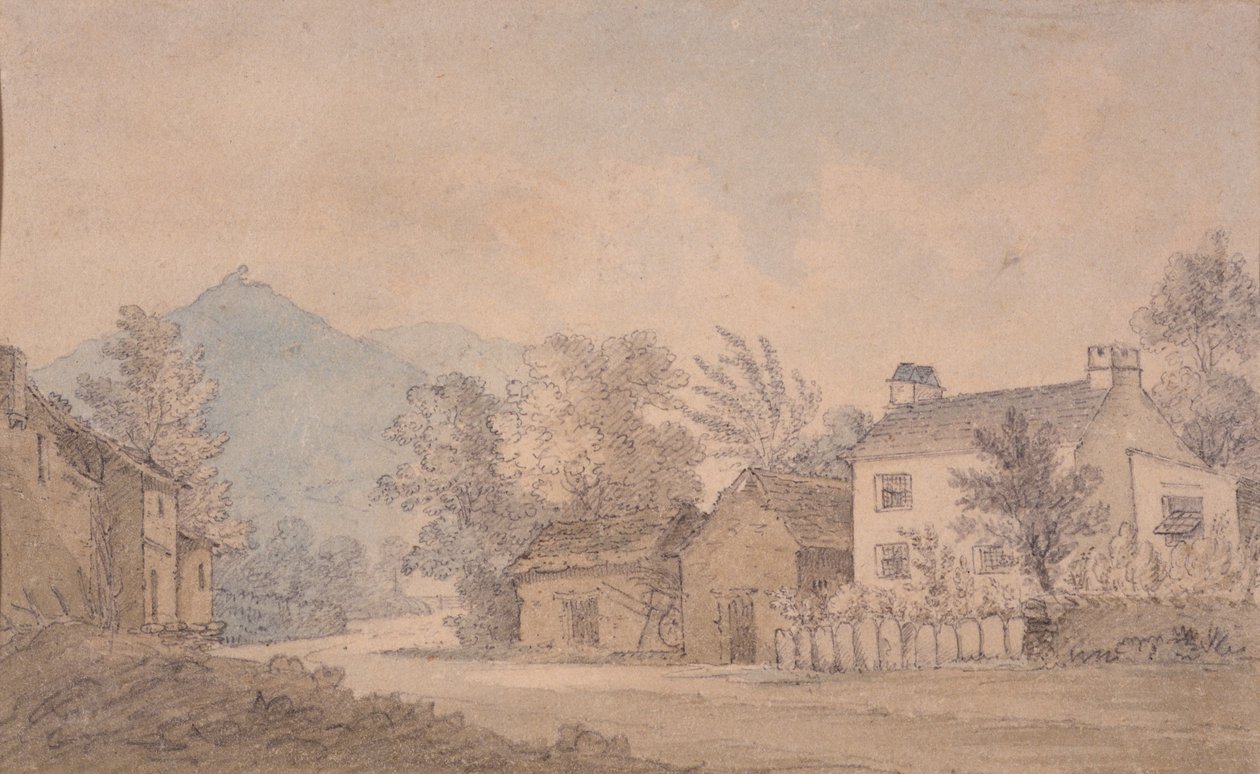 Dove Cottage, Grasmere, ca.1806 (wc på papir) af Dora Wordsworth
