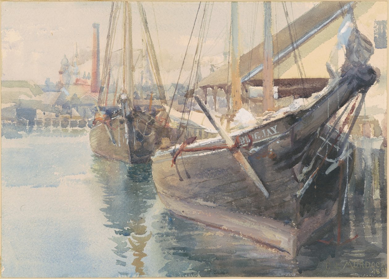 Skibe ved kajen af Dora Louise Murdoch