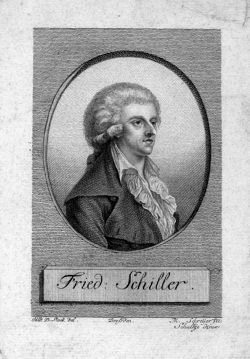 Portræt af Friedrich von Schiller 1759-1805 af Dora Stock