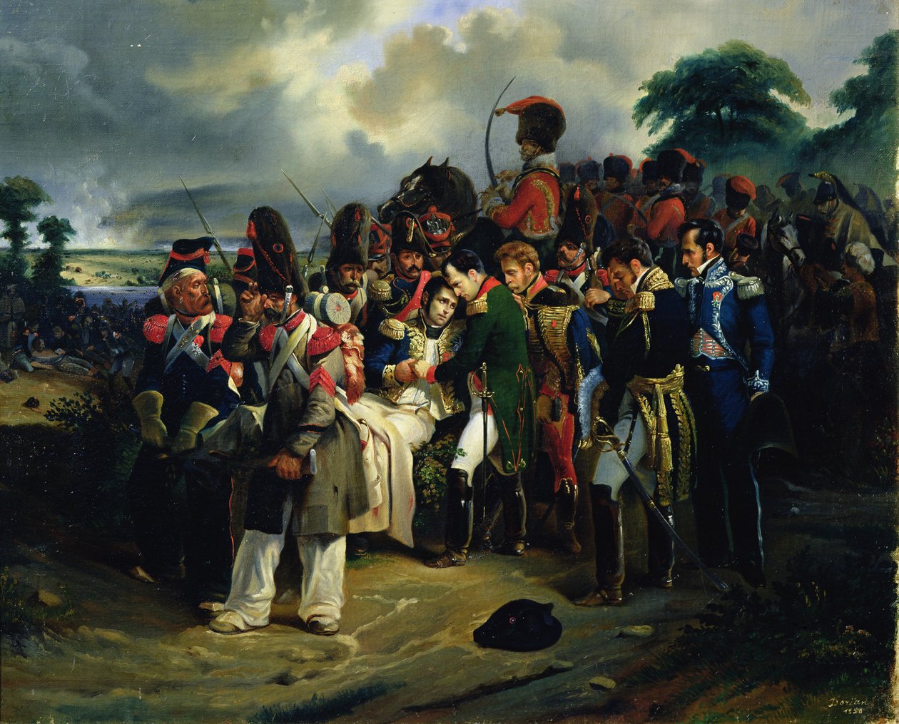 Napoleon siger farvel til marskal Jean Lannes, 1858 af Dorian
