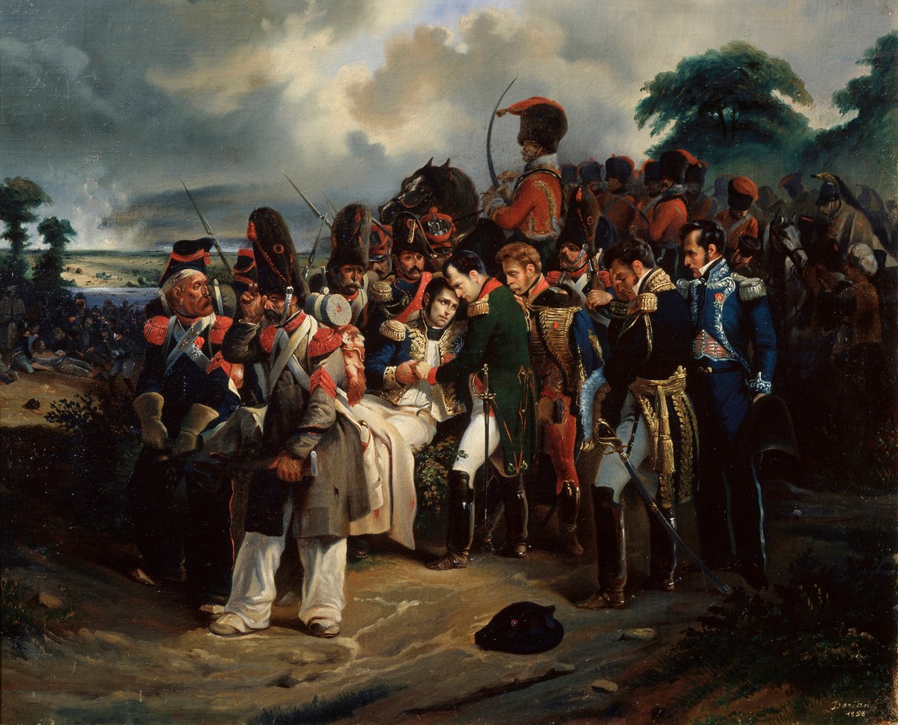 Napoleon siger farvel til marskal Jean Lannes, 1858 af Dorian