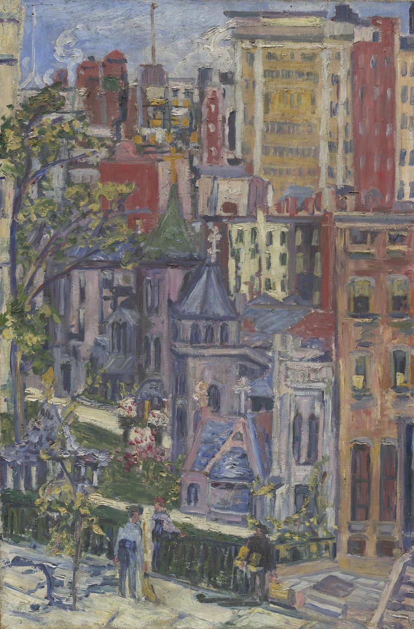 New York: Den lille kirke rundt om hjørnet, 1920 af Dorothea Adelheid Dreier