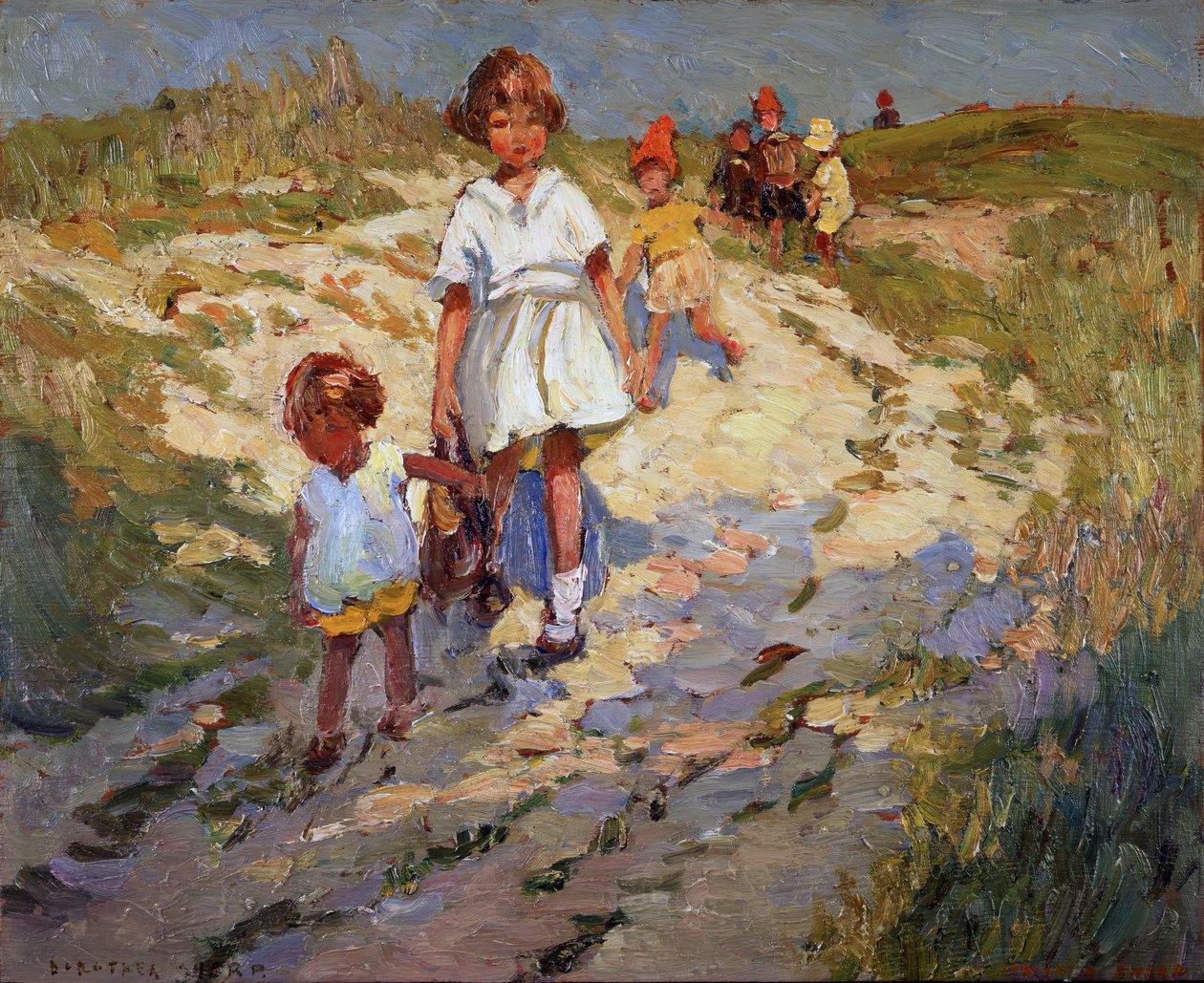 In the Dunes (olie på plade) af Dorothea Sharp