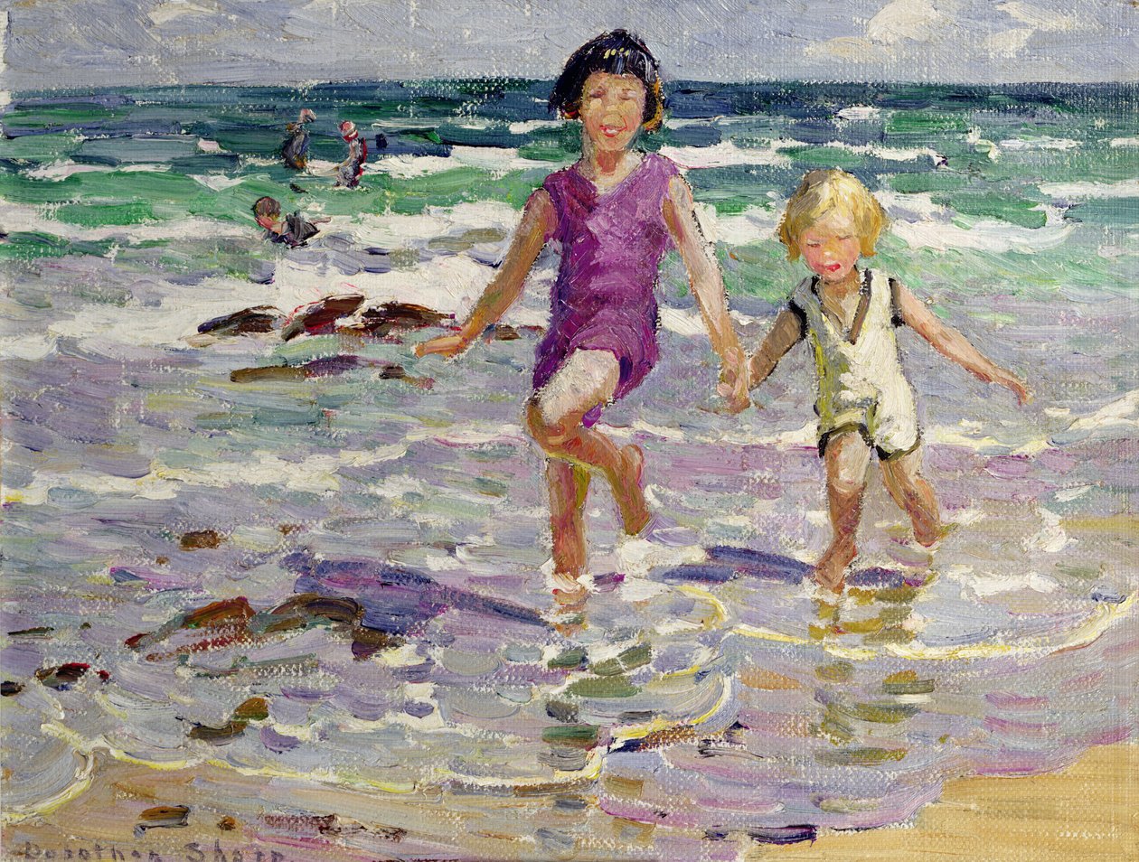Gennem bølgerne (olie på lærred) af Dorothea Sharp