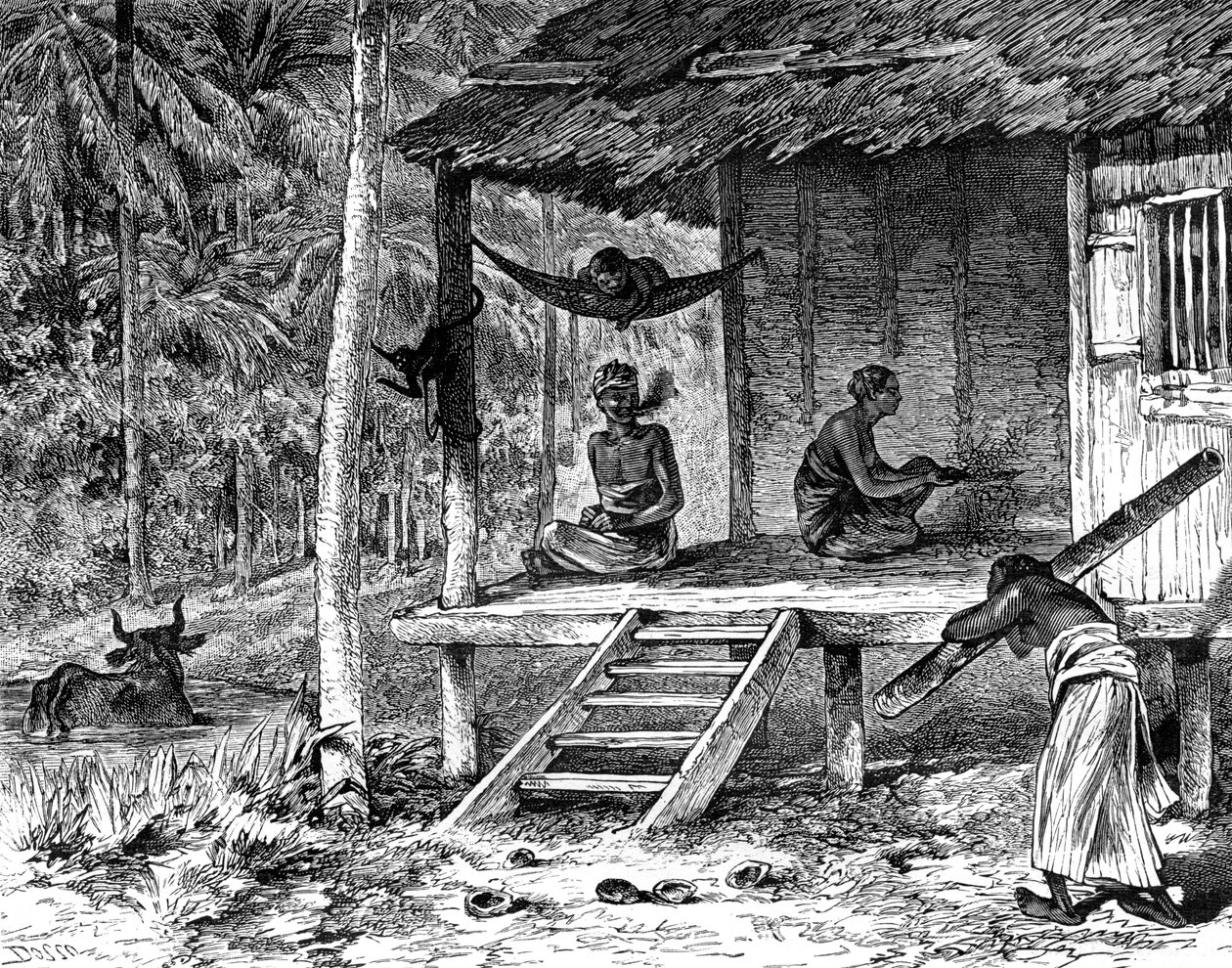 Malaysisk hytte, 1800-tallet af Dosso