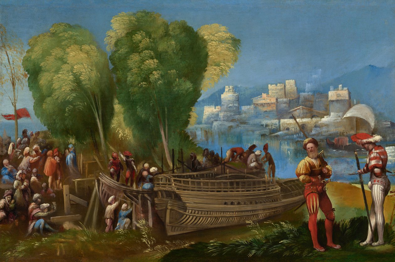 Aeneas og Achates på den libyske kyst af Dosso Dossi
