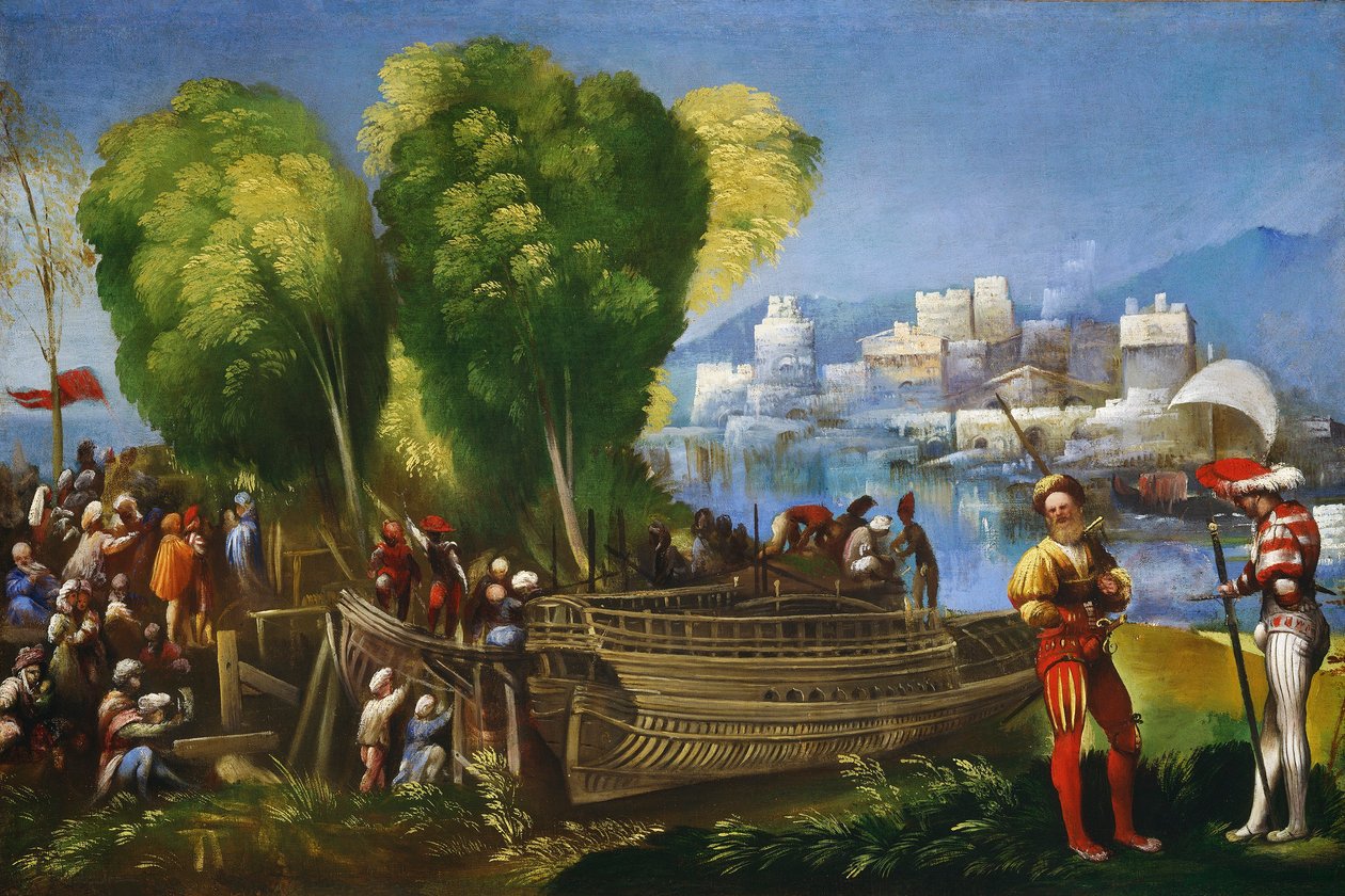 Aeneas og Achates på den libyske kyst af Dosso Dossi