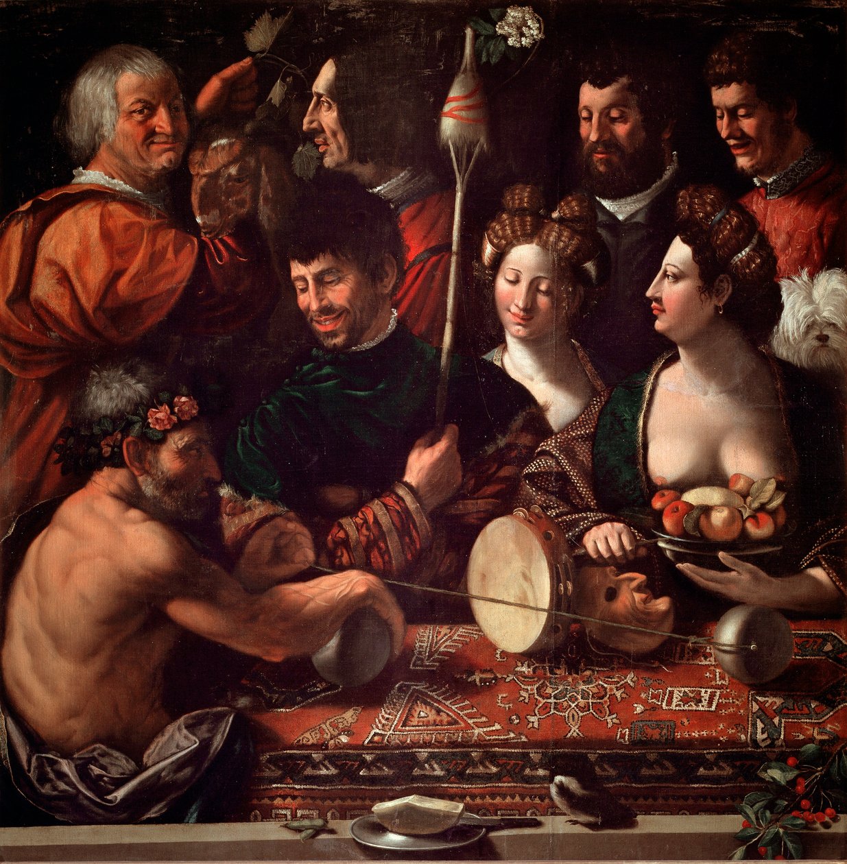 Bambocciata (burlesk maleri). Hekseri eller allegori om Herkules. Maleri af Giovanni Luteri dit Dosso Dossi (ca. 1479-1542). 16. århundrede søn. 143x144 cm Galleria degli Uffizi (Kontorer), Firenze, Italien. af Dosso Dossi