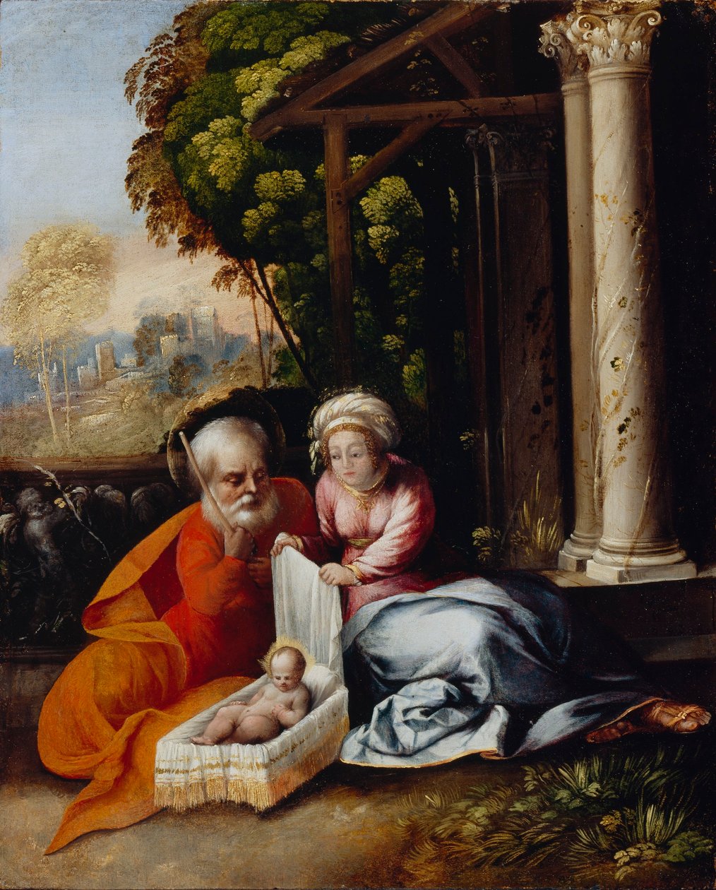 Den hellige familie af Dosso Dossi