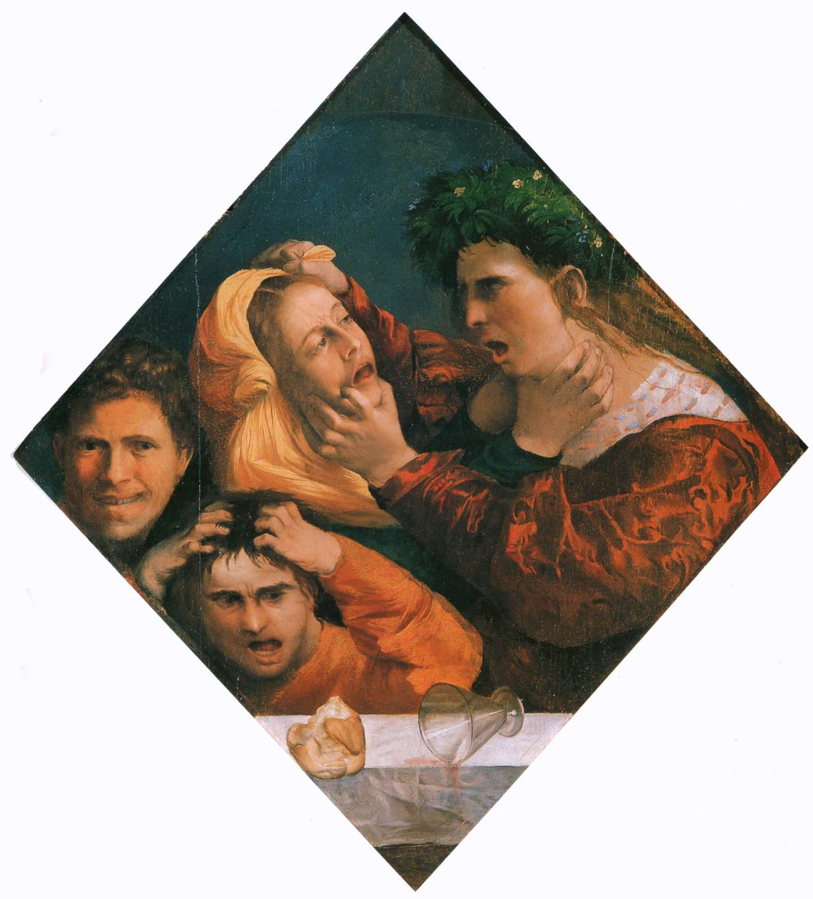 Striden, ca. 1515-20 (olie på lærred) af Dosso Dossi