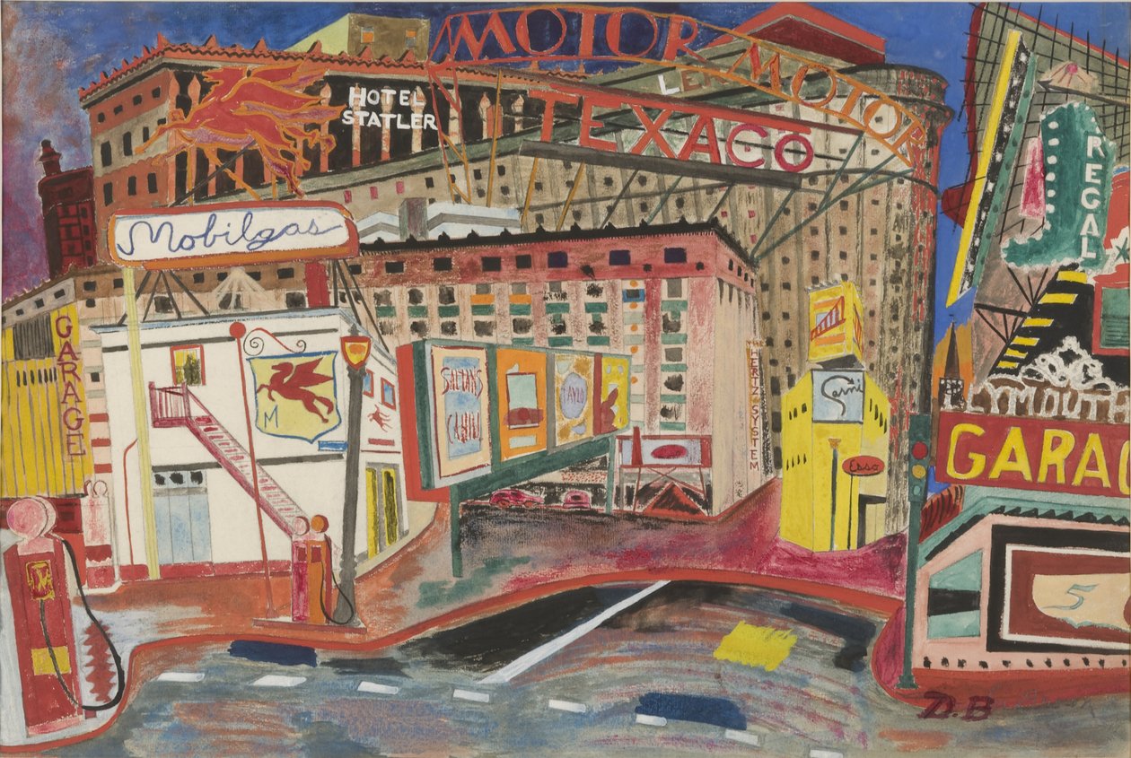 Boston (akvarel på papir) af Douglas Brown
