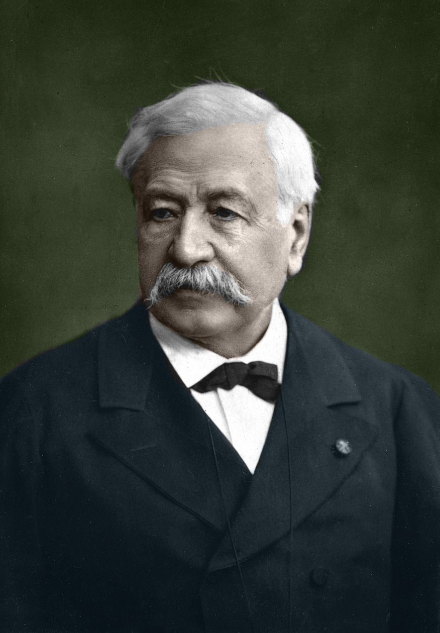 Portræt af Ferdinand de Lesseps (1805 - 1894). Fotografi af Dragon. af Dragon