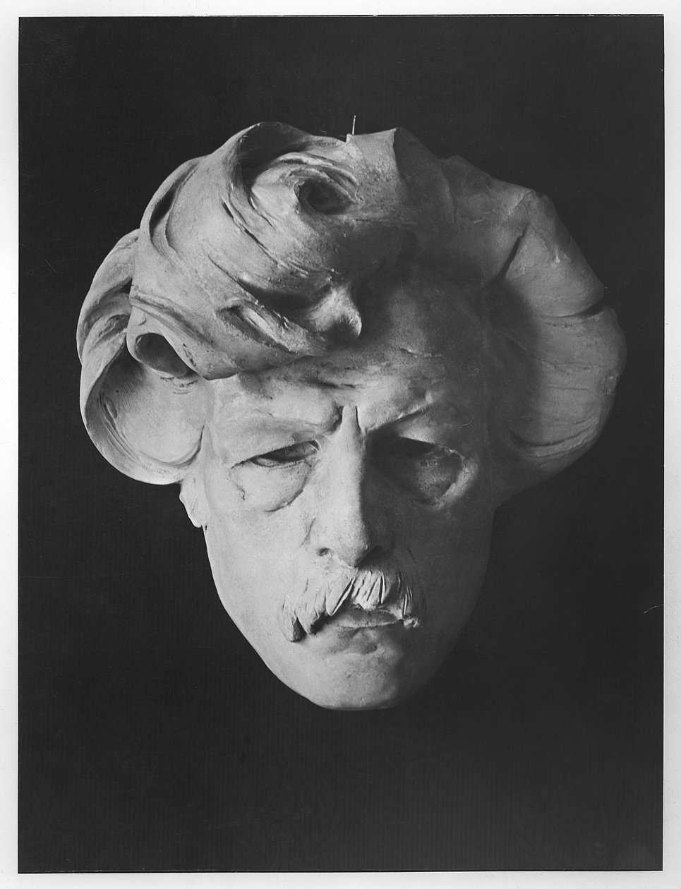 Maske af Maurice Rollinat (terracotta) af Désiré Ringel d