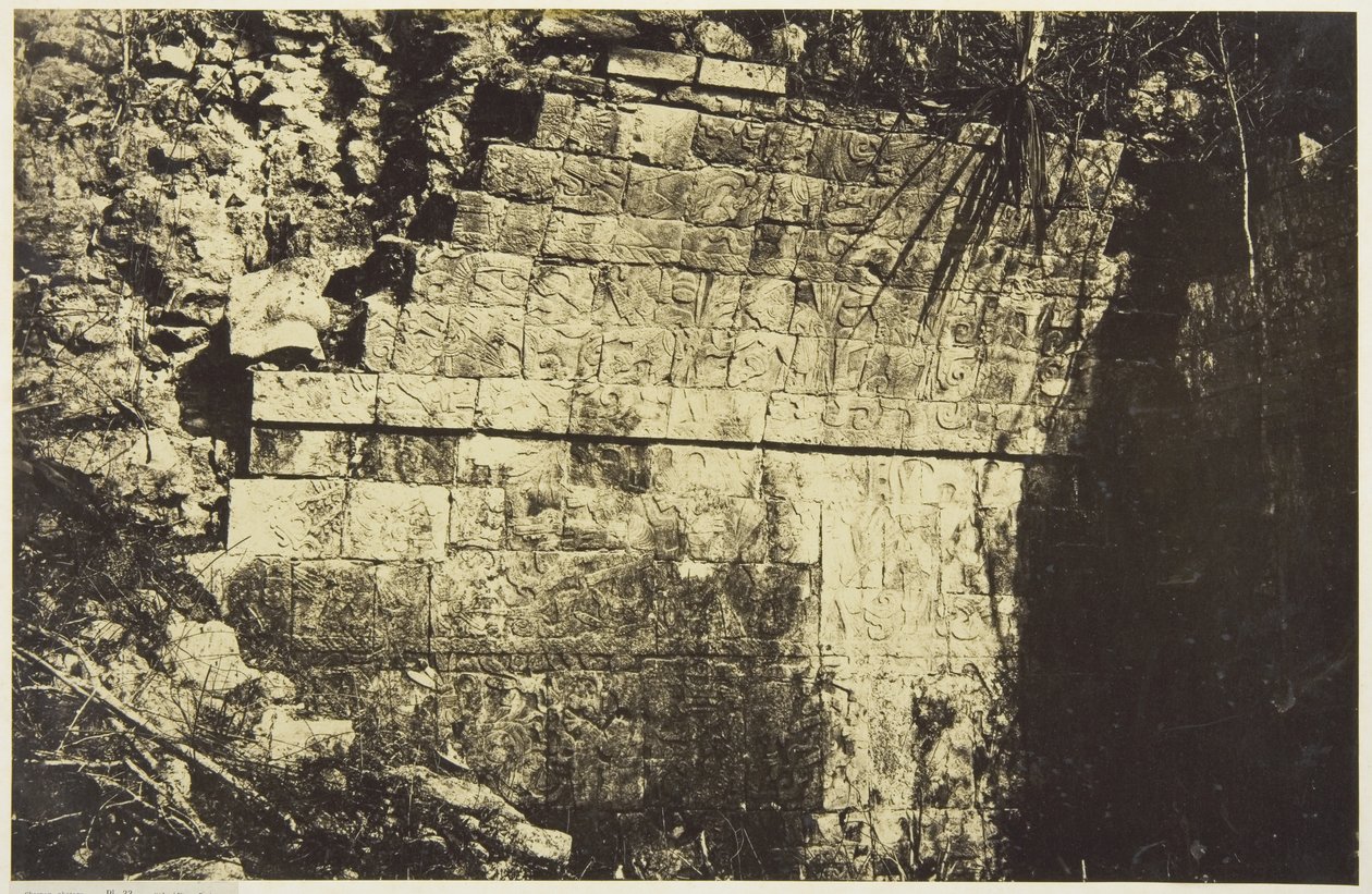 Cirkuspaladset ved Chichen-Itza, interiør i et værelse af Désiré Charnay