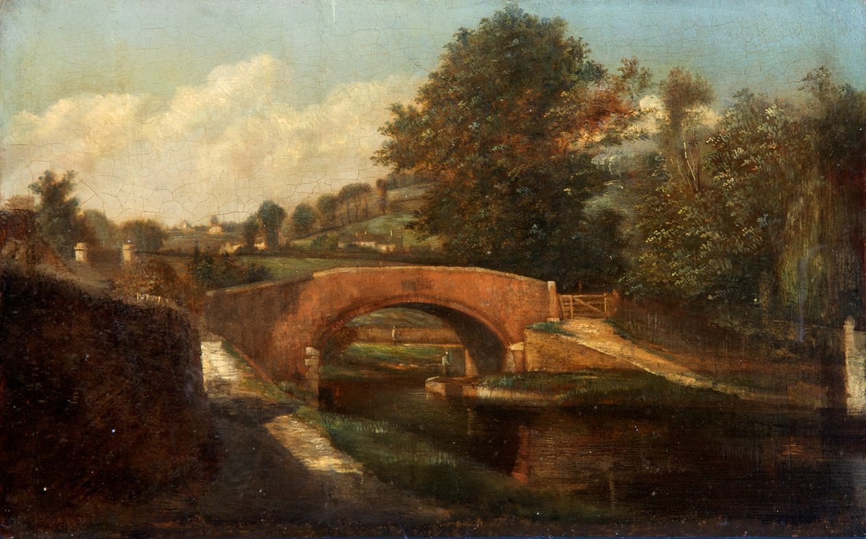 Canal Bridge, Brimscombe, Gloucestershire af Désiré Delaplace Gérardin