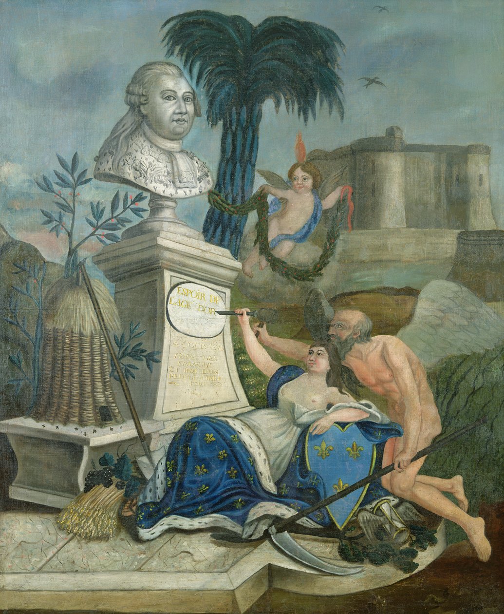 Glorificering af Louis XVI, franskmændenes far, 1789 af Dubois