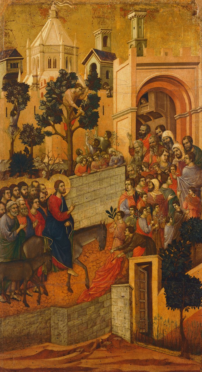 Maesta: Indtog i Jerusalem, 1308-11 af Duccio di Buoninsegna