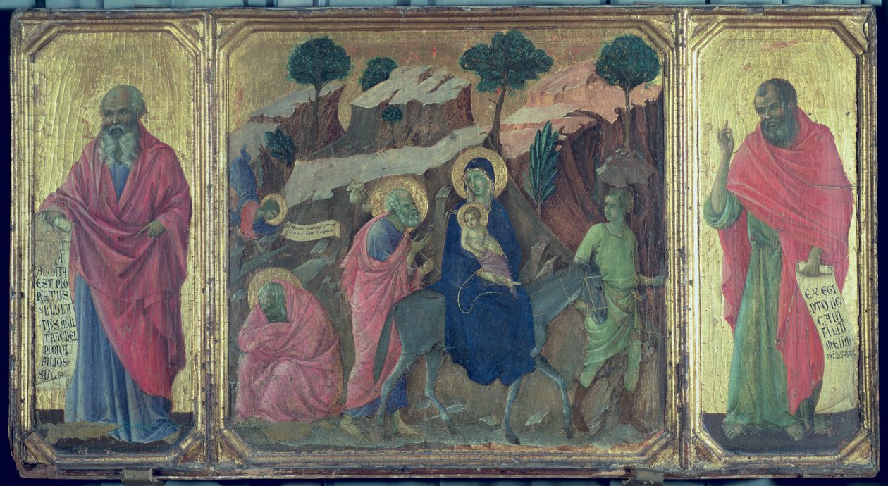 Maesta: Flyvning til Egypten, 1308-11 af Duccio di Buoninsegna