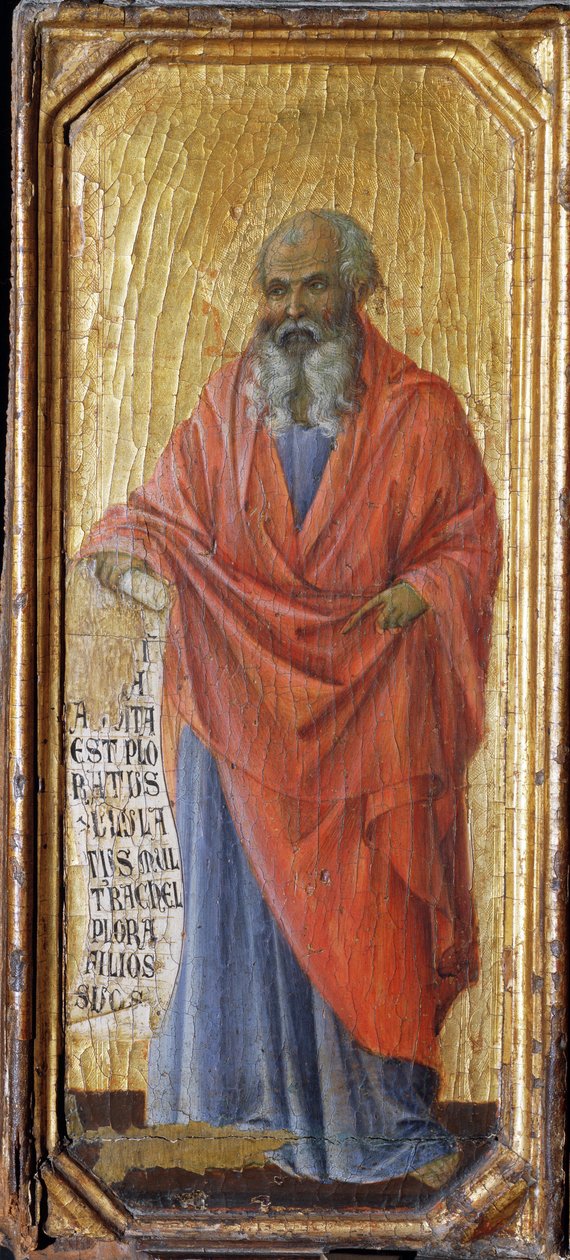 Profeten Jeremias - tempera og guld på panel af Duccio di Buoninsegna
