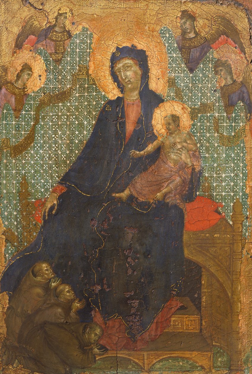Madonna of Franciscans, af Duccio di Buoninsegna (ca 1255 - før 1319), tempera på træ, 235x16 cm af Duccio di Buoninsegna