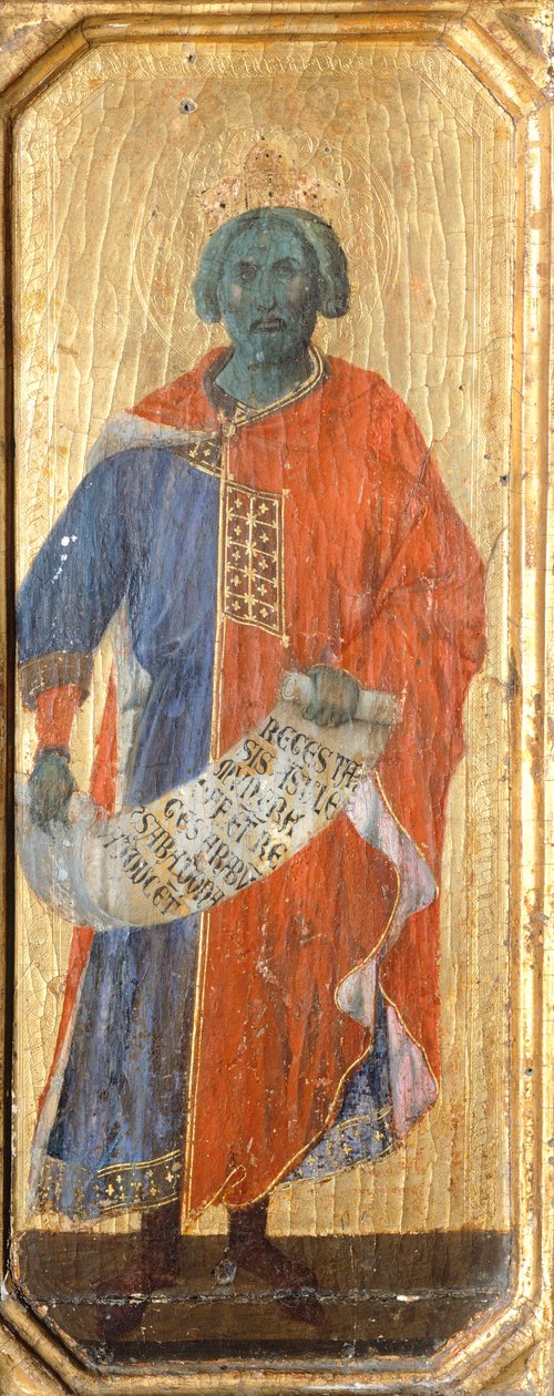 Solomon, detalje fra predellaen af Maesta