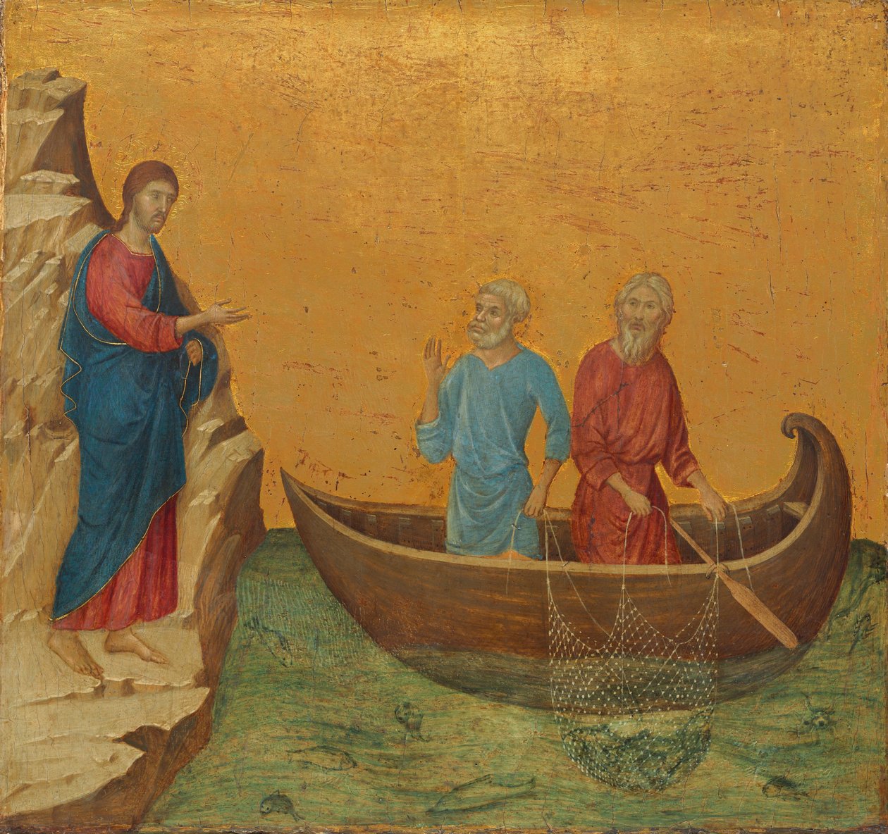 Apostlenes kaldelse Peter og Andreas, 1308-1311. af Duccio di Buoninsegna