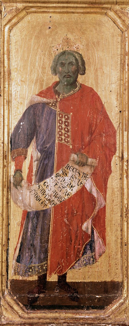 Profeten Salomon Detrempe på træ af Duccio di Buoninsegna (1255-1318 / 9) 1308-1311 Mål 42,5x16 cm Siena, Museo del Opera Metropolitana af Duccio di Buoninsegna