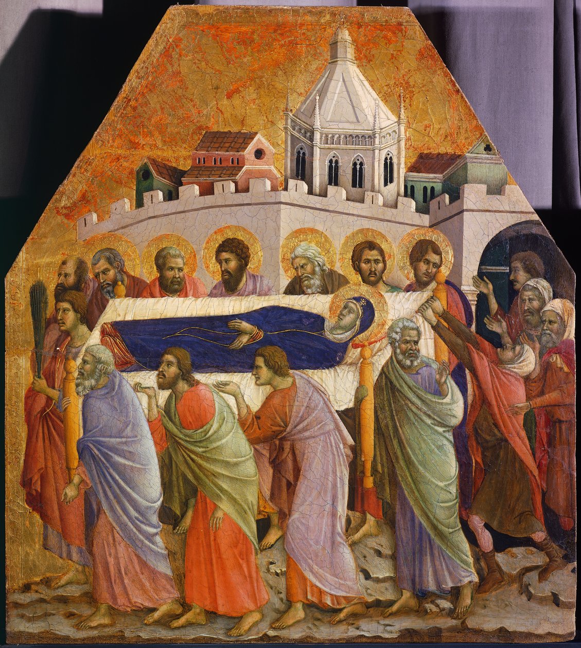 Marys begravelse, detalje fra Maesta