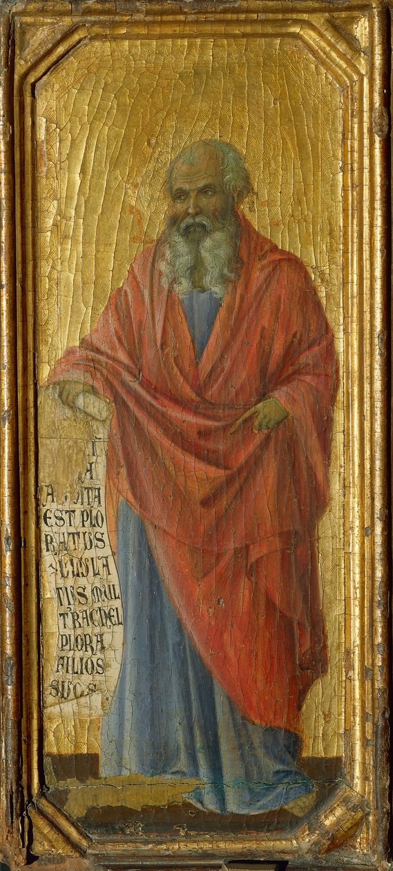 Profeten Jeremias, detalje fra predella af Maesta