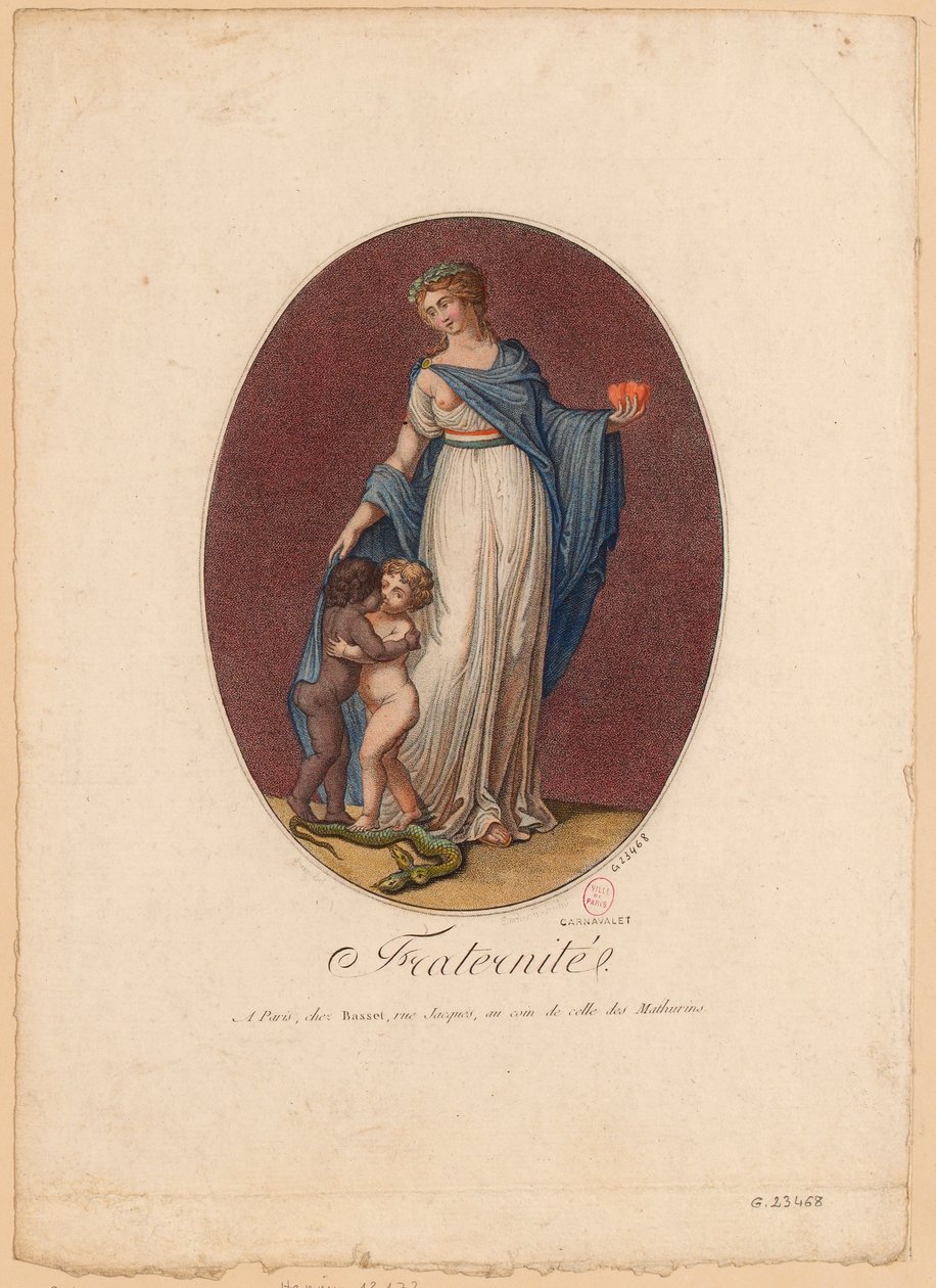 Broderskab, ca. 1793-94 (tryk) af Duchemin Duchemin