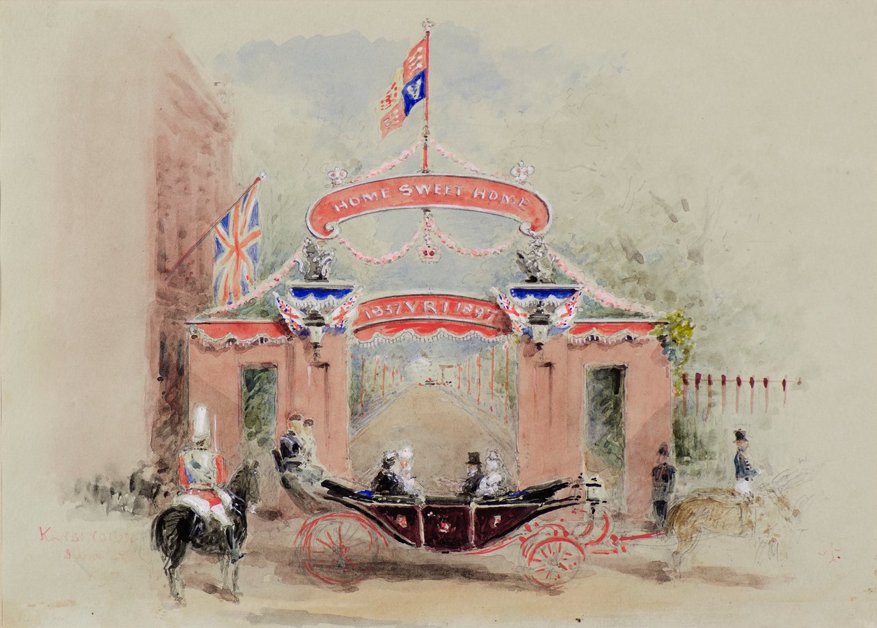 Indgang til Kensington Palace (akvarel) af Duchess of Argyll Princess Louise