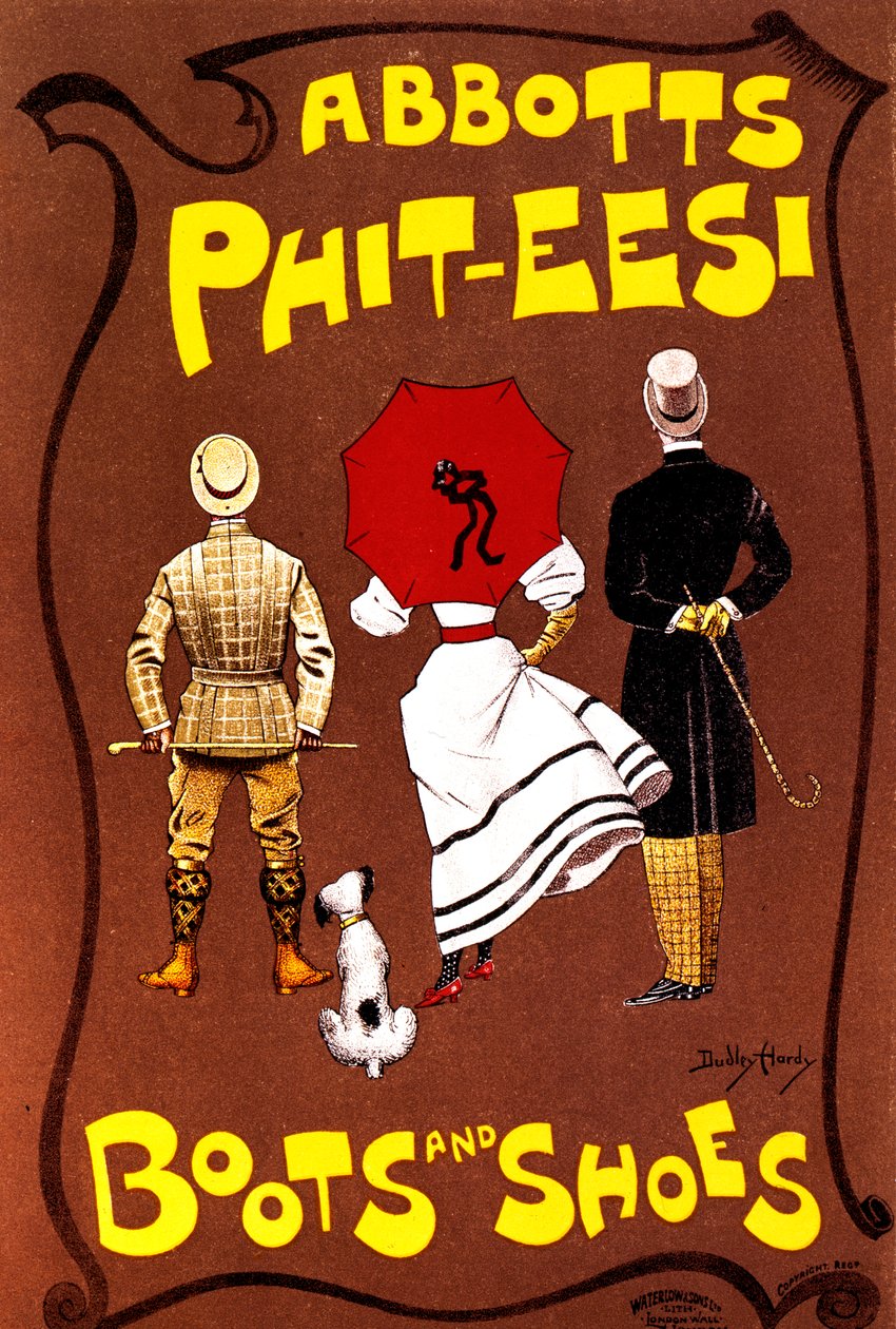 Abbotts Phit-Eesi støvler og sko, c1887-1922 af Dudley Hardy