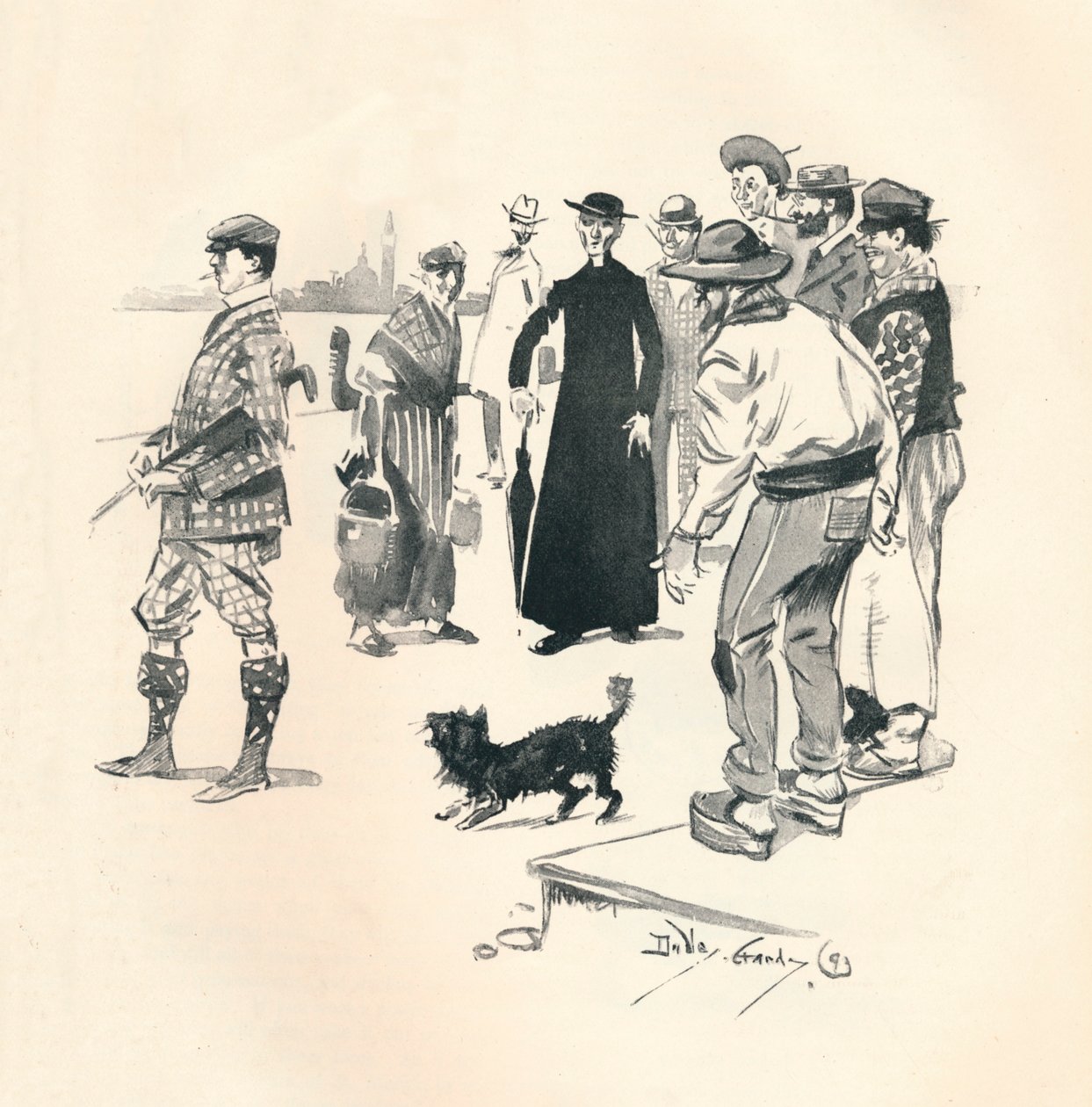 Knickerbockers i Venedig, 1893, 1894 af Dudley Hardy
