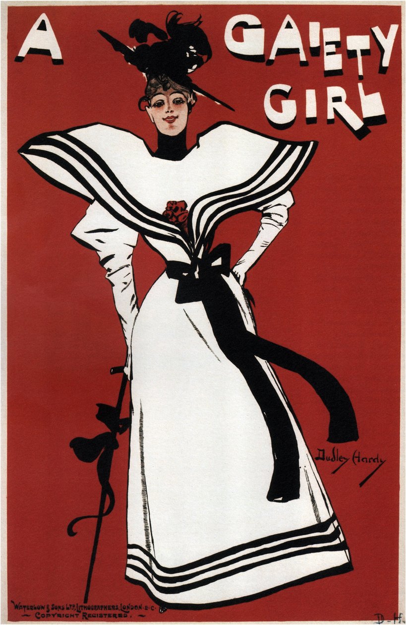 Plakat for den musikalske komedie A Gaiety Girl af Sidney Jones, 1893 af Dudley Hardy