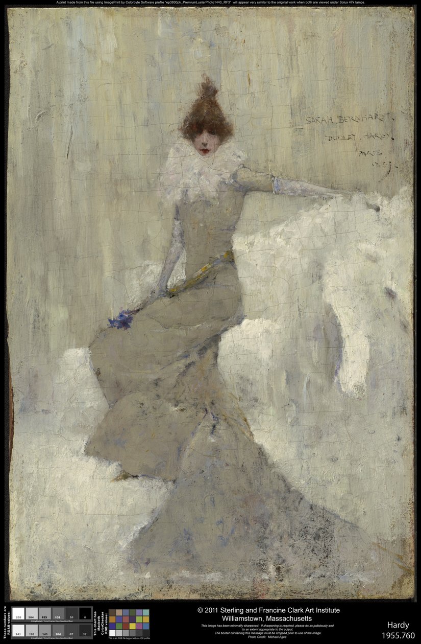 Sarah Bernhardt, 1889 af Dudley Hardy