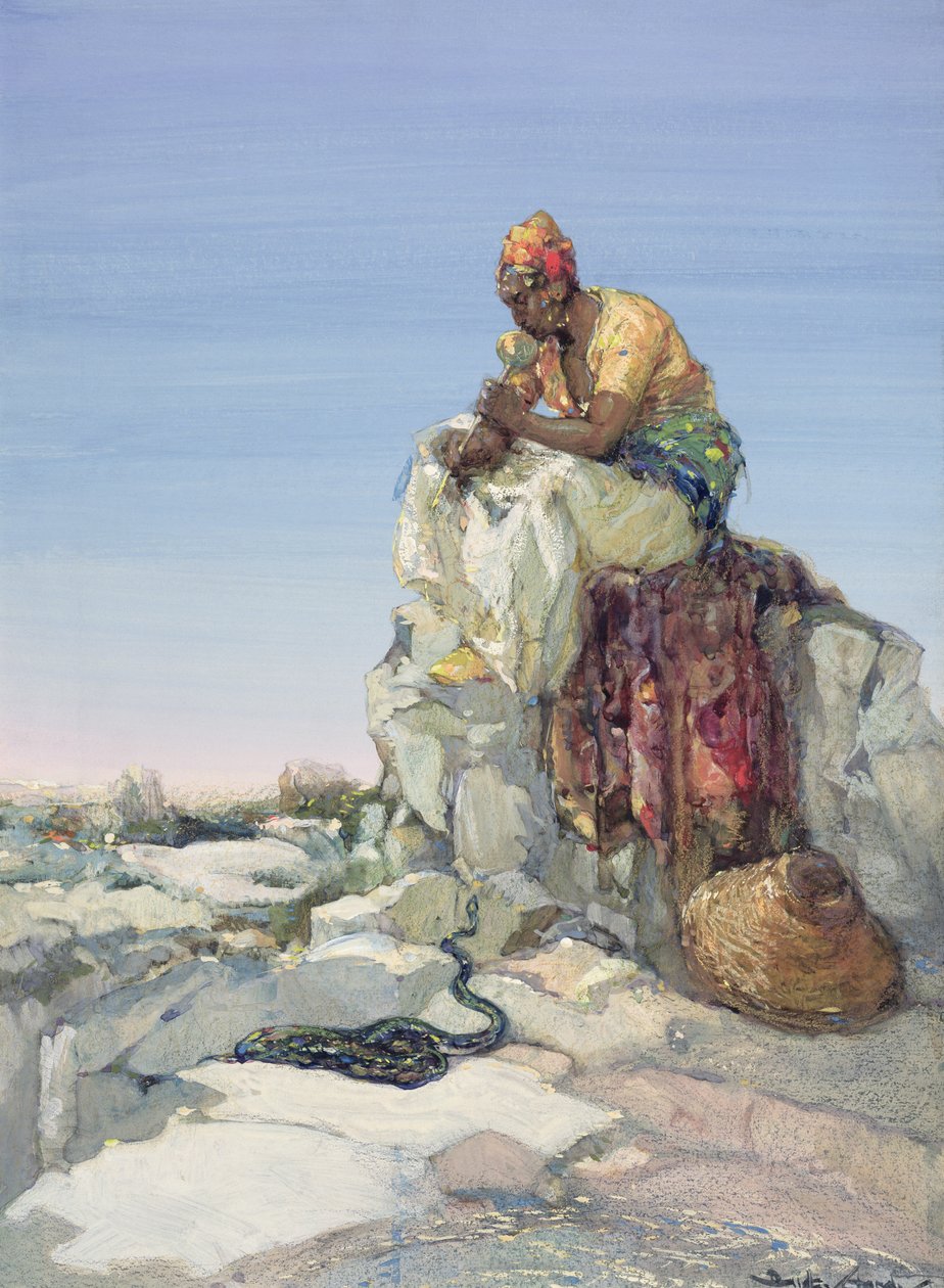 Slangetæmmer, 1900 af Dudley Hardy