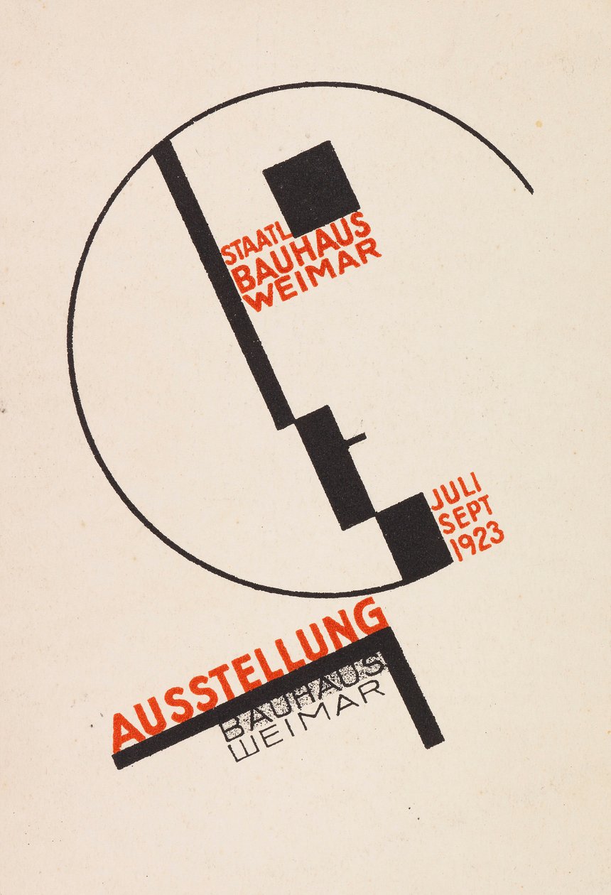 Udstilling Bauhaus Weimar Bauhaus udstilling. Postkort, 1923. af Dörte Helm