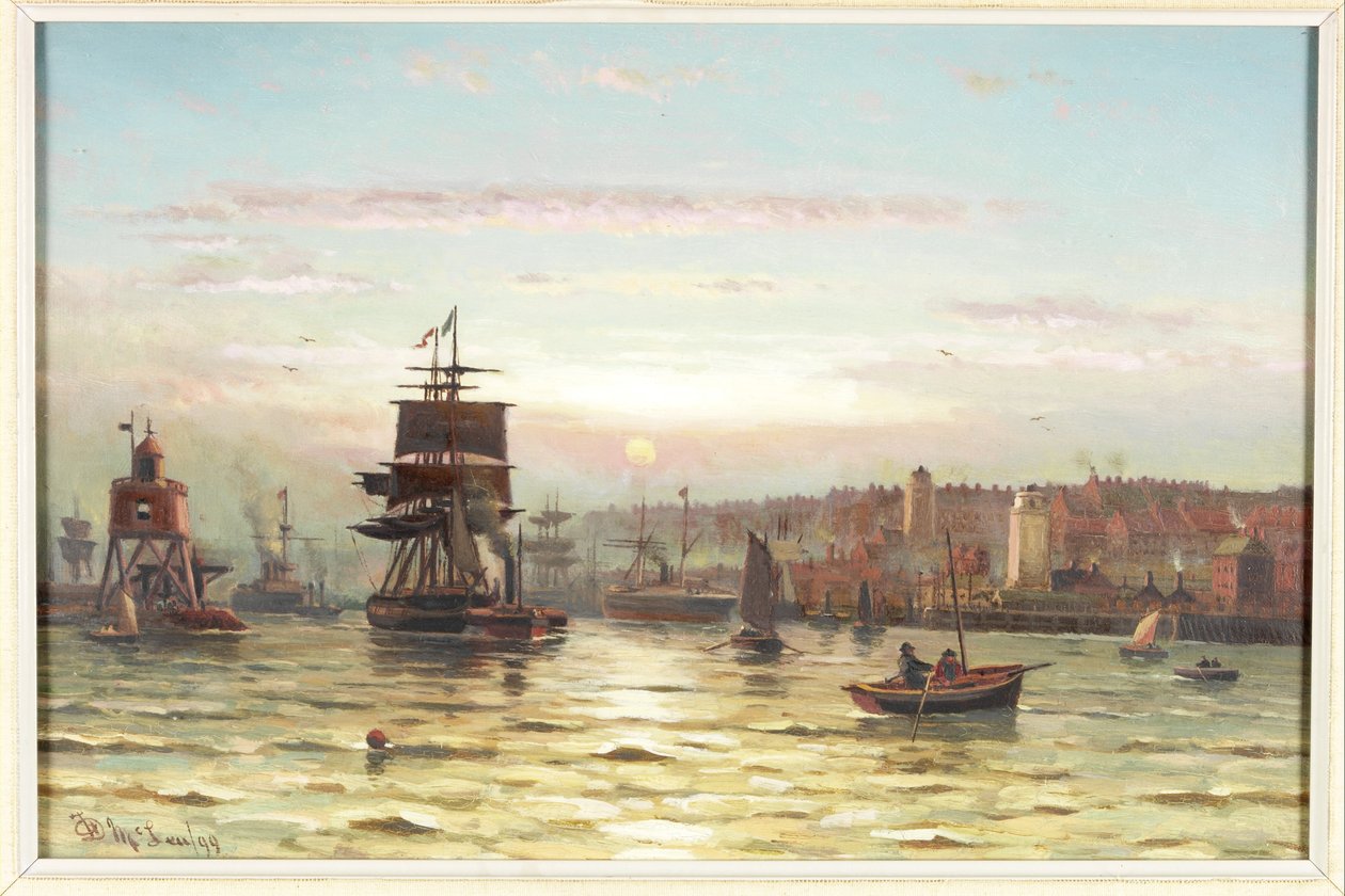 Indgang til Tyne, solnedgang af Duncan F. McLea