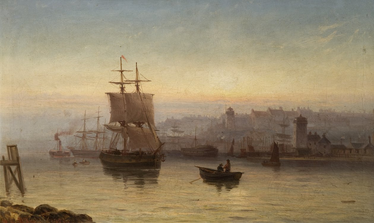 Udmundingen af floden Tyne, North Bank 1875 af Duncan F. McLea