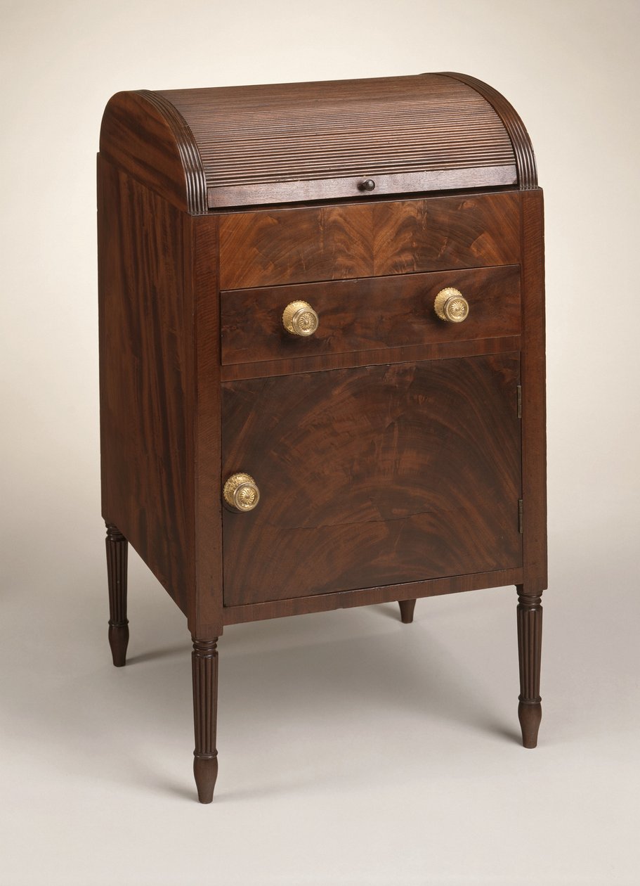 Tambour Toiletbord, 1795-1810 (mahogni og tulipanpoppel) af Duncan Phyfe