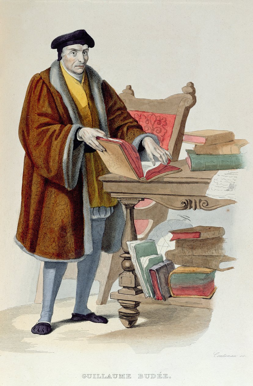 Guillaume Bude, 1841 (farvegravering) af Dupre