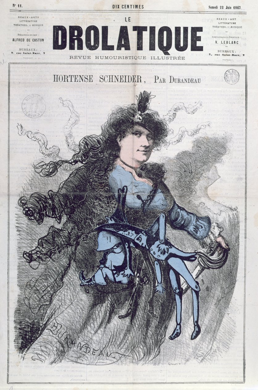 Karikatur af Hortense Schneider (1833-1920) fra forsiden af 