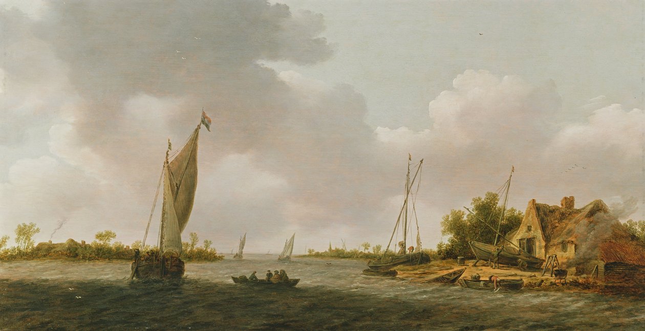 Både i en flodmunding af Dutch School