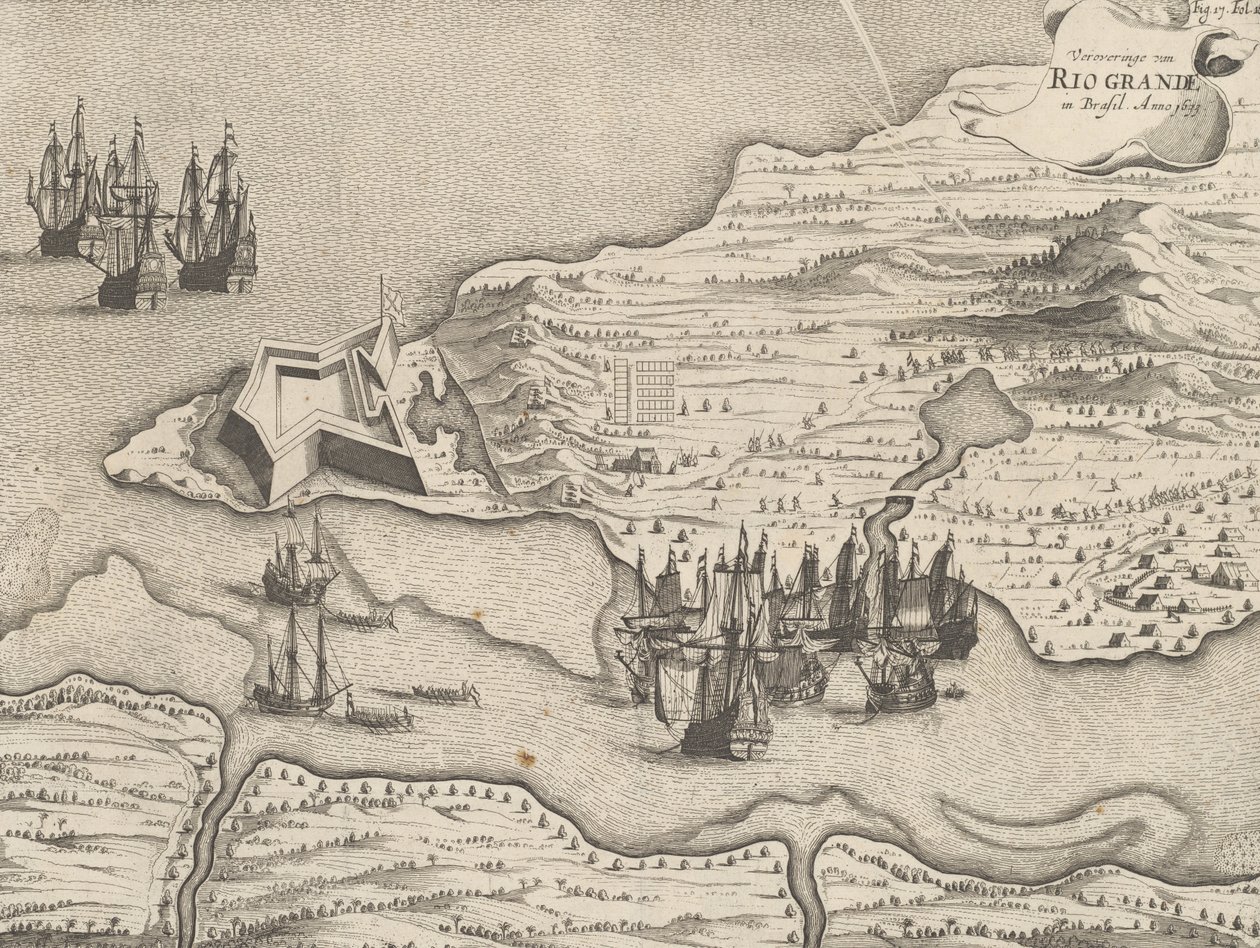 Erobring af Rio Grande i Brasilien, december 1633, 1649-51 af Dutch School