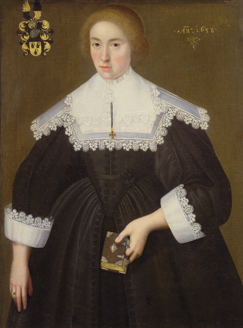 Portræt af en dame, 1638 af Dutch School