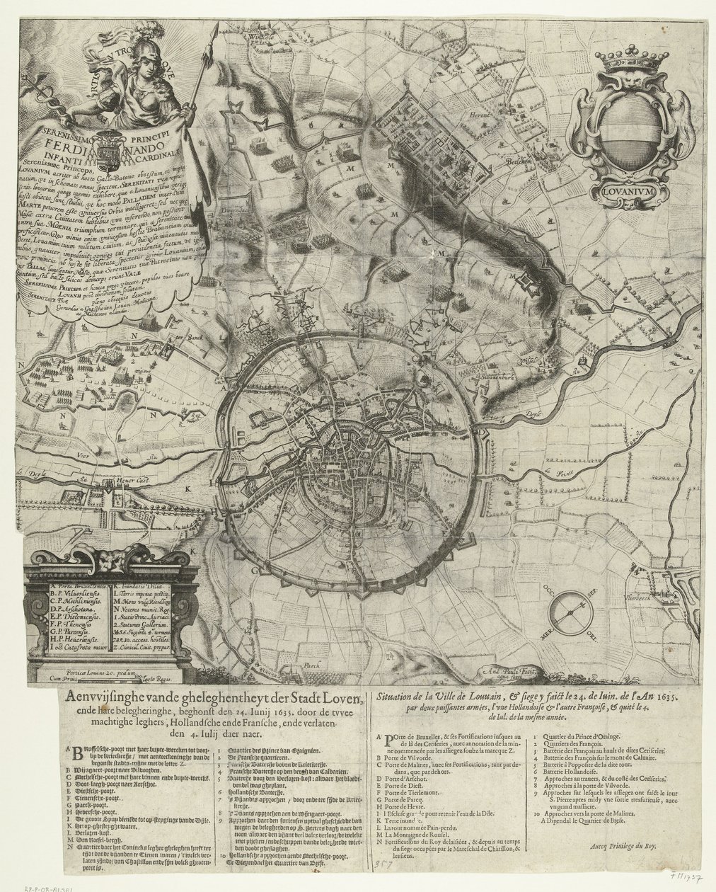 Belejring af Leuven af de hollandske og franske hære 1635 af Dutch School