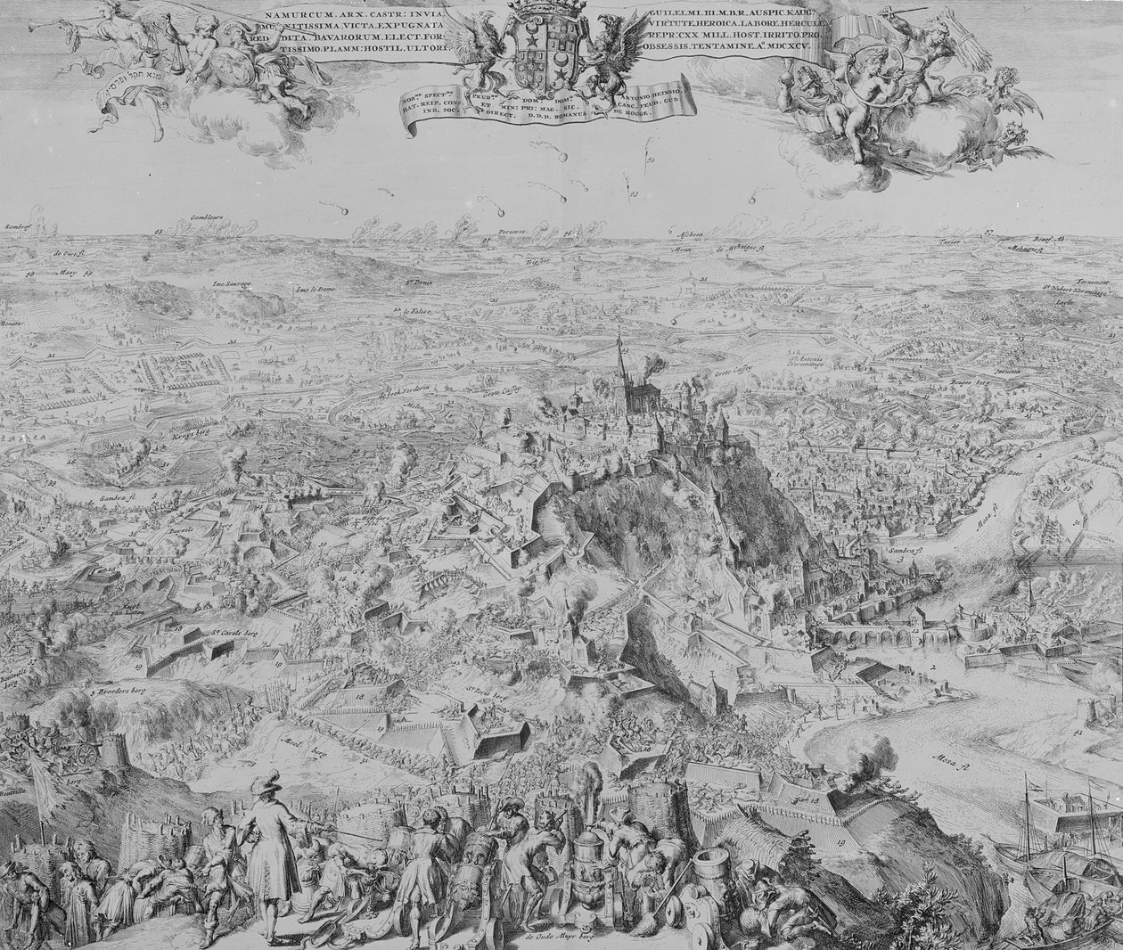 Belejringen af Namur, 1695 af Dutch School